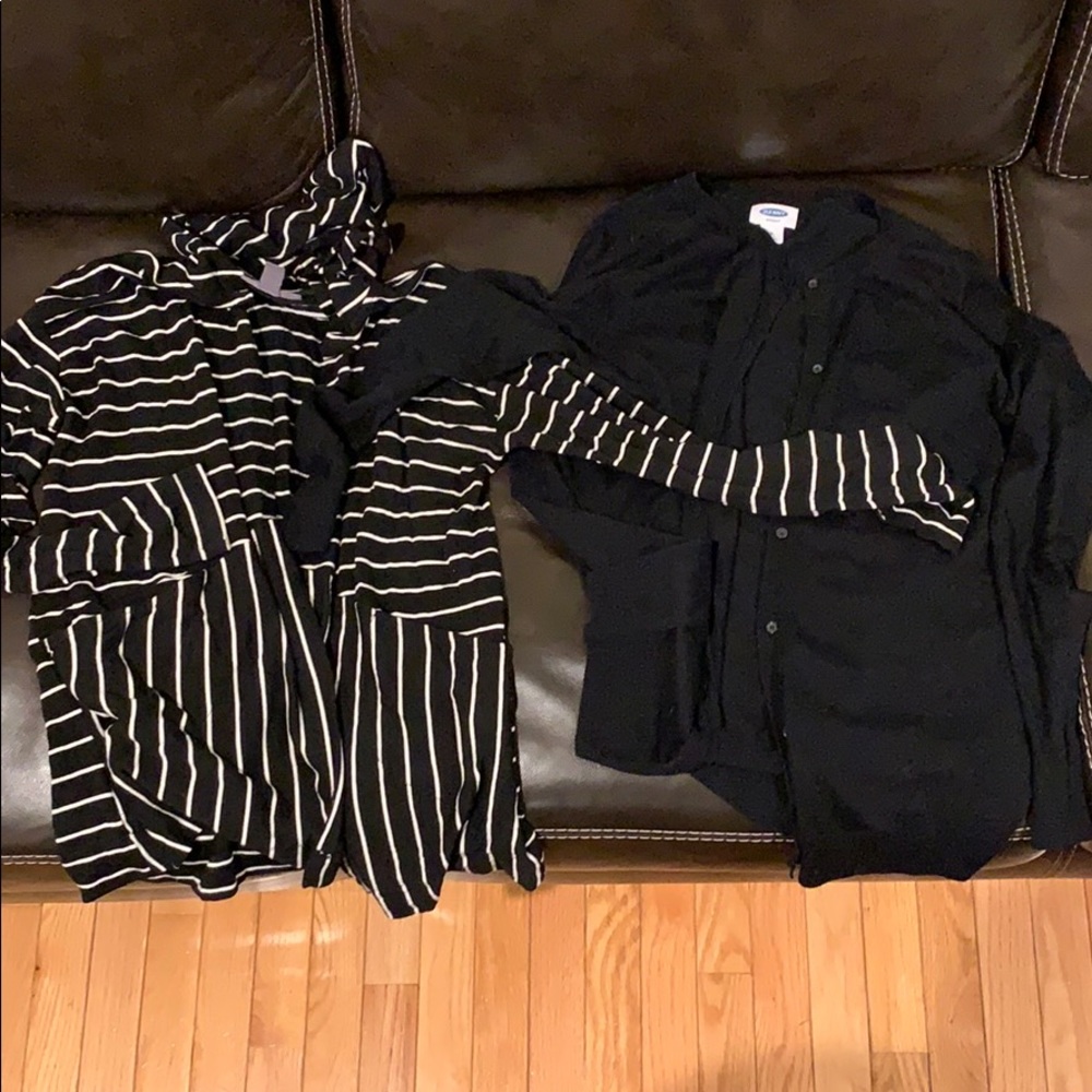 2 maternity cardigans (pea in the pod & old navy)